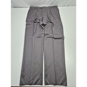 VTG Krizia Dress Pants Mens 42x36 Gray Wool Pleated Straight Unhemmed Super100s